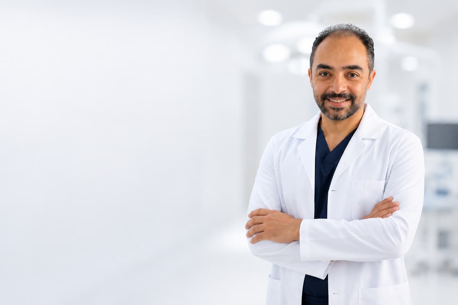 A bright, modern clinic corridor