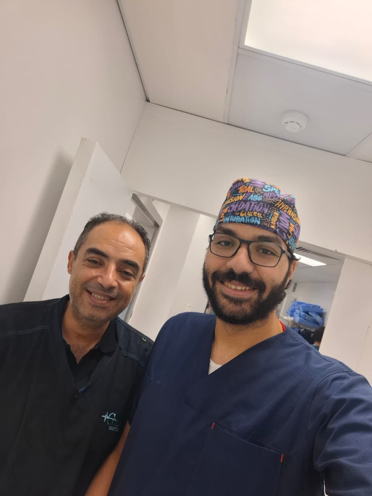 With a member of the theatre team