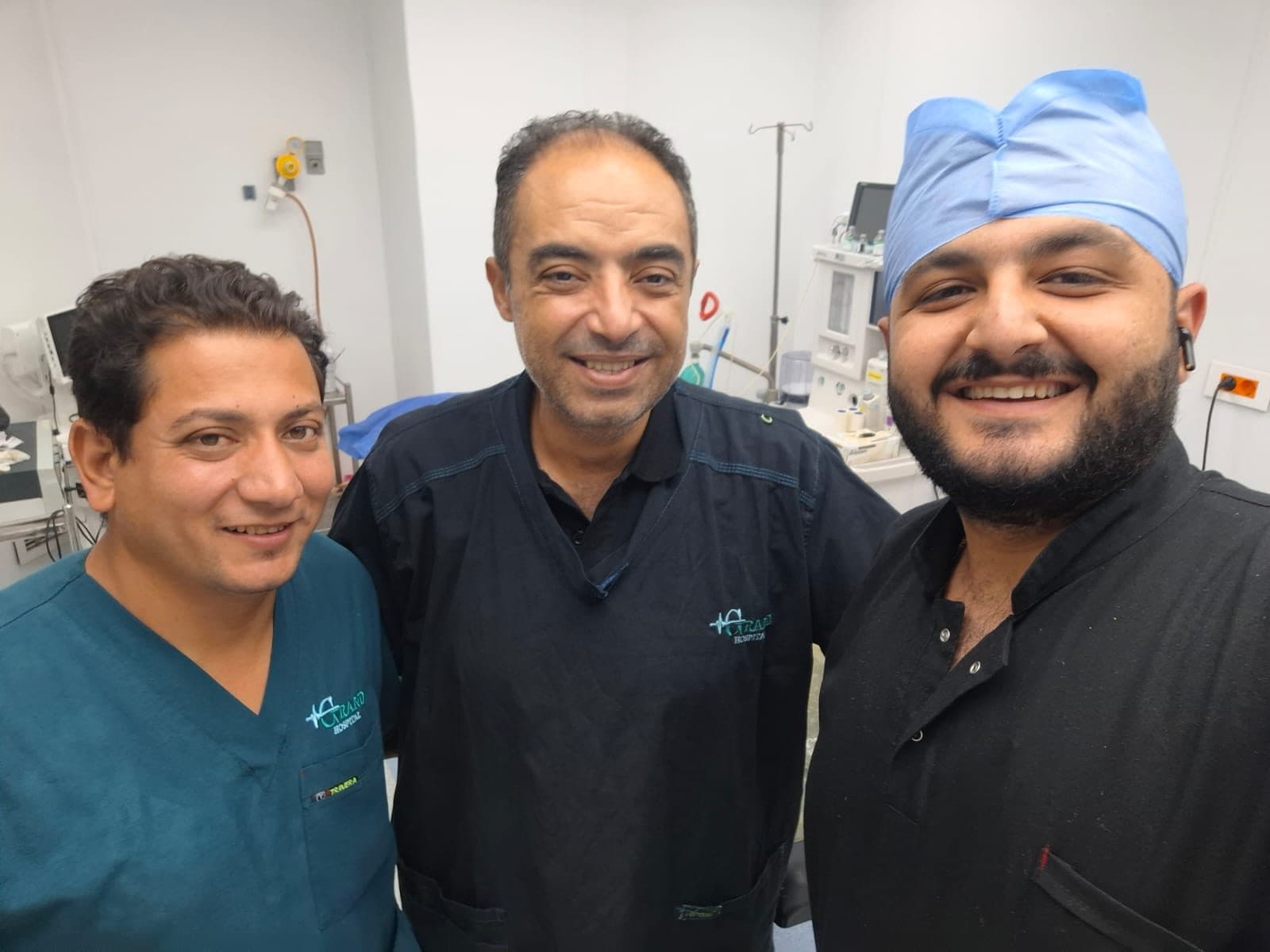 With the operating-room team